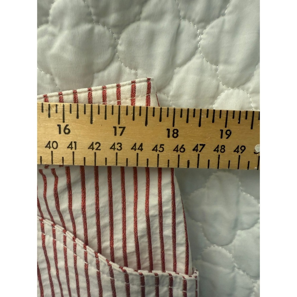 Doncaster‎ Size 16 Metallic Red and White Striped Skirt - Picture 3 of 8